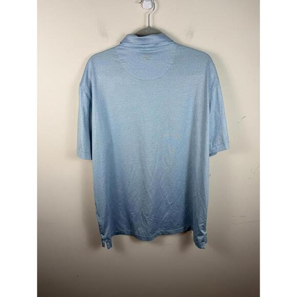 Peter Millar Crown Crafted Golf Polo Shirt XL Blue Performance Stretch - Picture 3 of 5